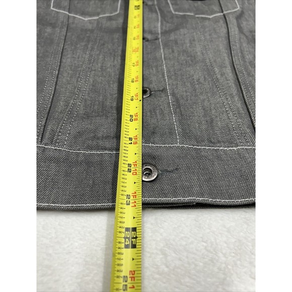 NWT Levi's Gray Denim Buttoned Truck Jean Jacket Youth Size Large 12-13 YRS - Picture 8 of 10